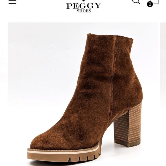 PAUL GREEN WOMEN SLOANE WESTERN BROWN SUEDE HEELED ZIP BOOTS size UK 7.5 US 10 - Picture 4 of 7